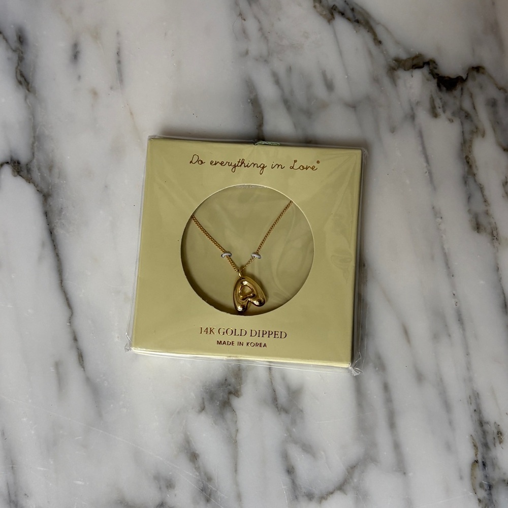 NEW Do Everything in Love Gold Dipped Necklace - Letter A